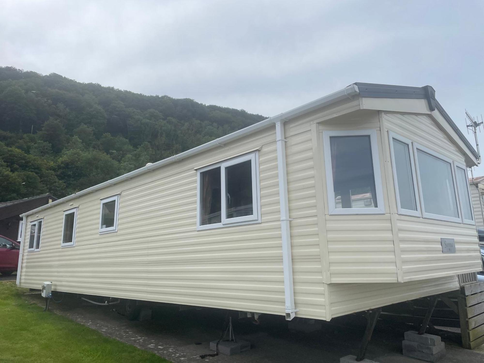 Modern 2017 Model Delta Sienna Static Caravan In Clarach Bay Casa de férias *
